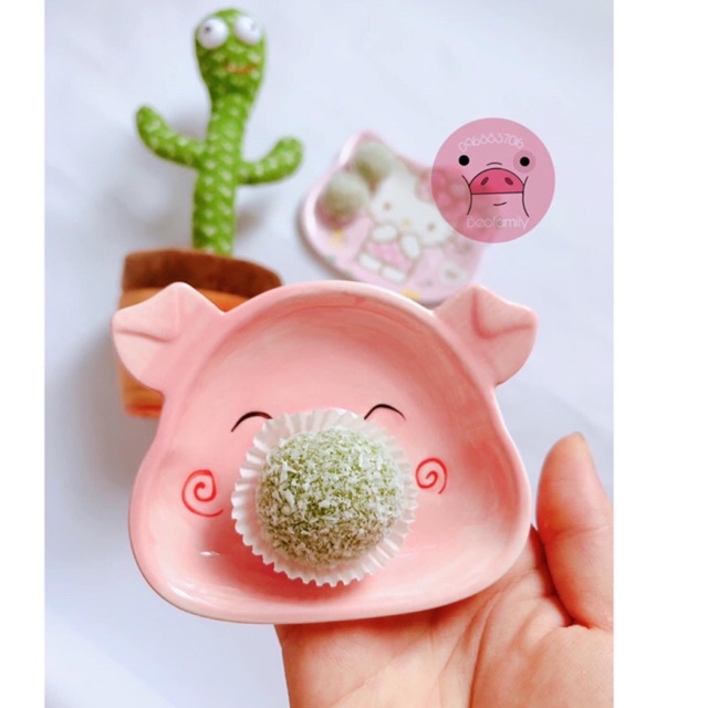 Bát Ăn Dặm Hình Heo, Khay Gốm Sứ Hình Heo Hồng Siêu Cute Beofamily