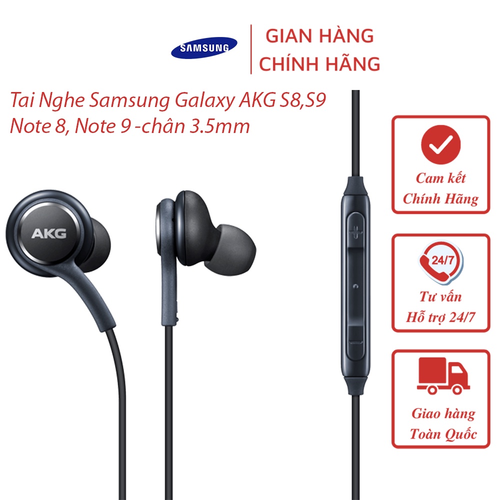 Tai Nghe AKG Cho Samsung Galaxy S10 Plus - Chính hãng - Âm hay bass mạnh (Tặng kèm bao da)