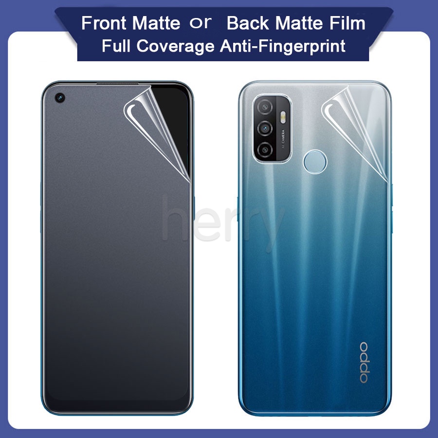 Miếng Dán Hydrogel PPF Mềm Mặt Trước Sau Cho Oppo F11 F9 Pro A7 A5S A12 A9 A15 A3S A74 A54 A91 A92 A16S A17K A77S A78 A58 A57 A52 A96 A33 A53 A32 Reno 8T 8 7 6 7Z 5 4Z