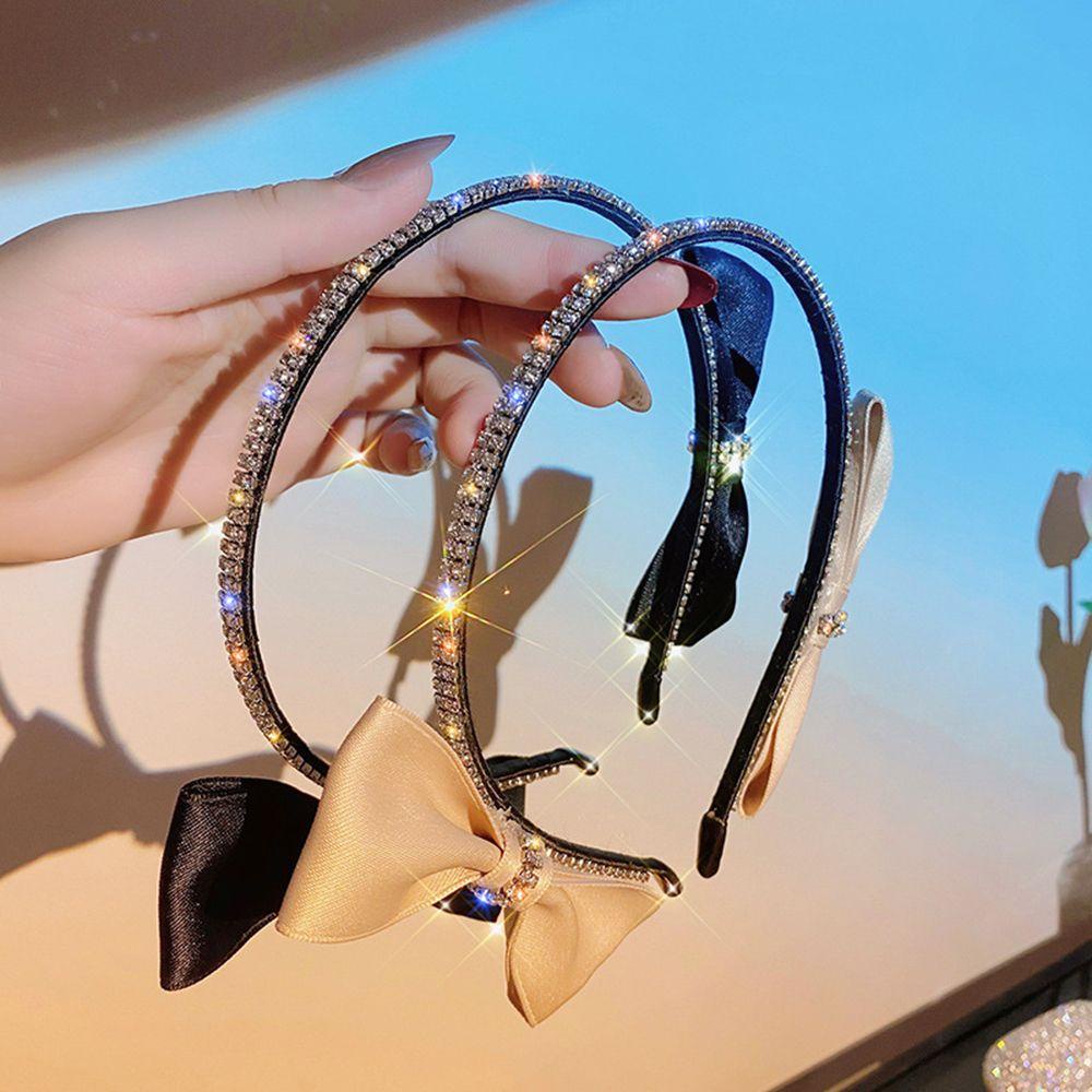 MXGOODS Băng Đô Cài Tóc Hình Nơ Đính Đá Thời Trang Cho Nữ