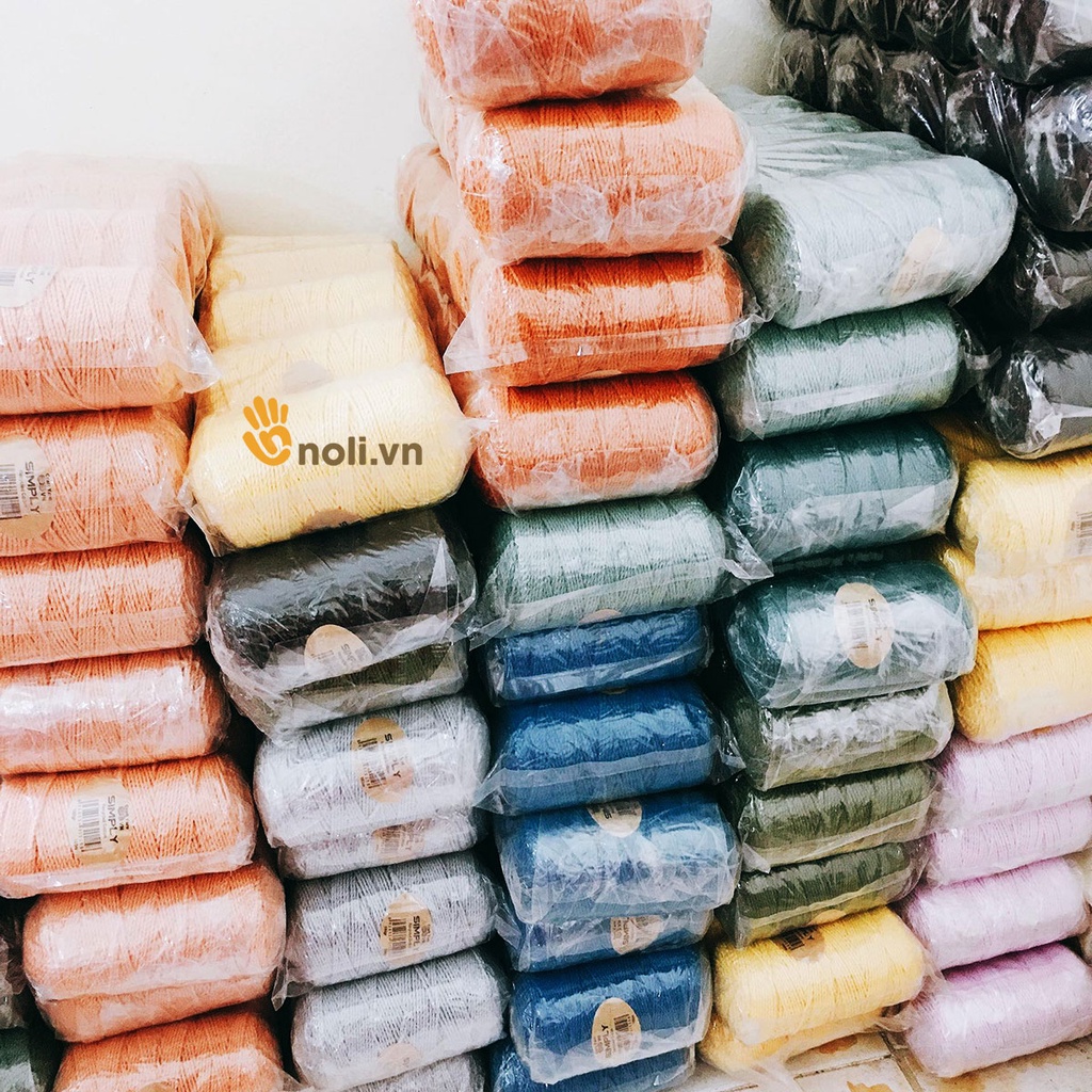 Sợi simply Craft yarn VN móc túi xách, túi tote, mũ nón lên dáng cứng cáp, chắc chắn, màu sắc mộc mạc, tự nhiên 100g