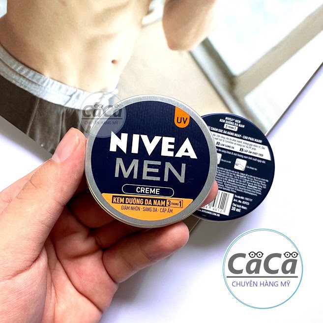 Kem Dưỡng Da Nam NIVEA MEN Creme 3in1 Giúp Giảm Nhờn, Sáng Da, Cấp Ẩm (30ml)