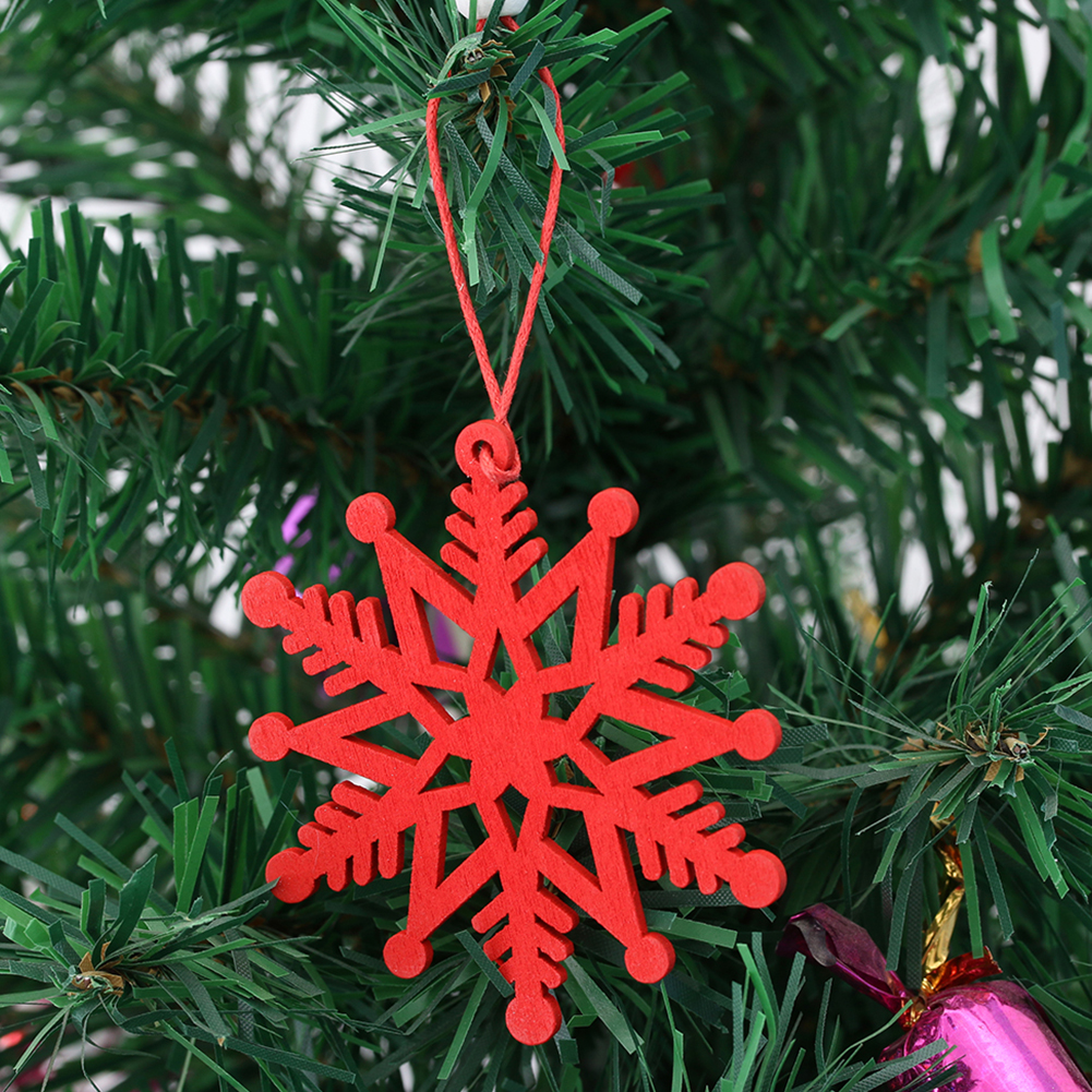 Bộ 6 mặt hoa tuyết trang trí cây thông Noel nhiều màu sắc