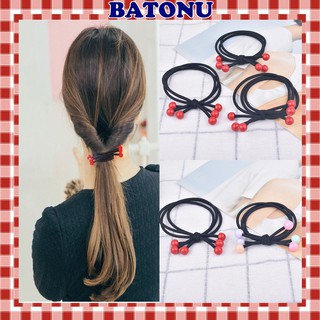 Chun buộc tóc, dây cột tóc hạt charm SC19