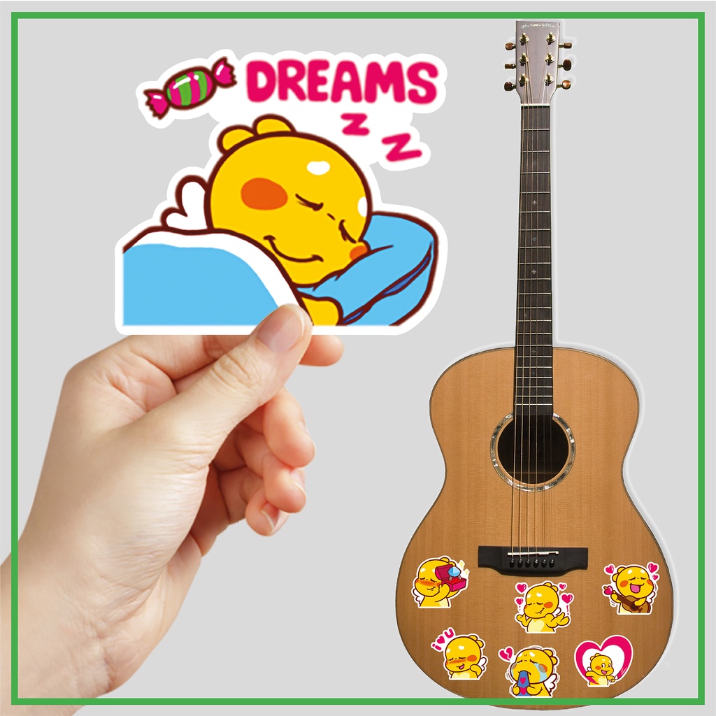 Bộ 40 hình dán Tem rồng con siêu cute,Chủ đề Tình Yêu được cắt sẳn bằng máy chống nước dùng trang trí