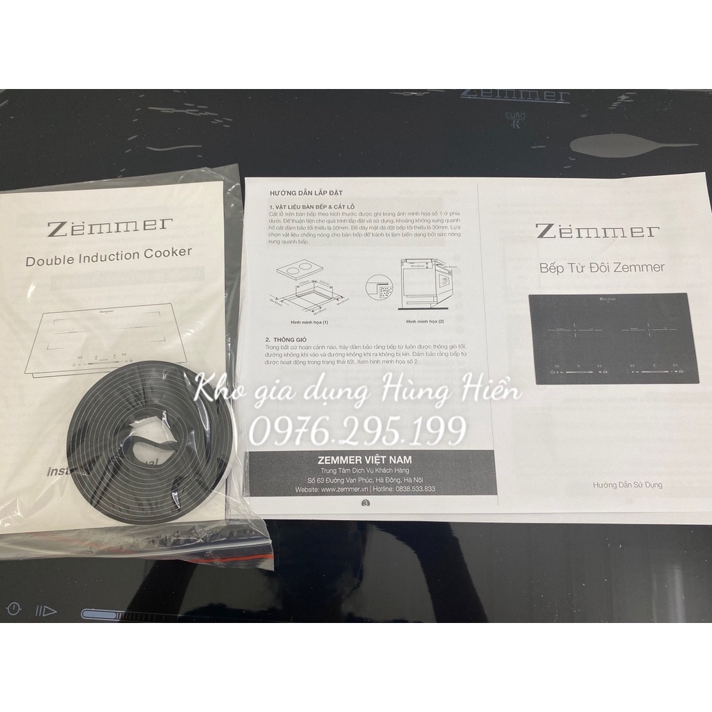 (Mã CHUT002 giảm 8%) Bếp từ đôi Zemmer IZM 202A  Xuất xứ Malaysia - Bảo hành chính hãng 3 năm