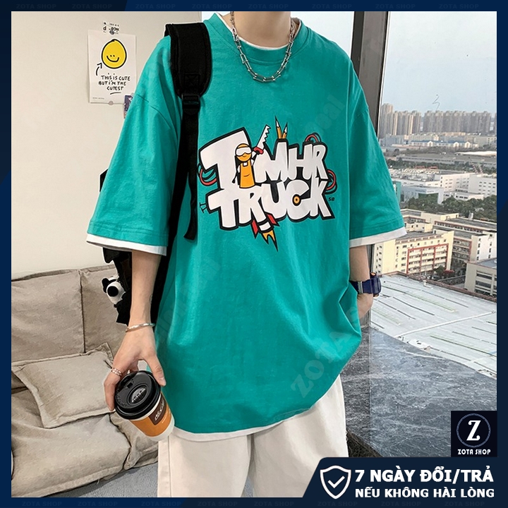 Áo thun nam tay lỡ form rộng ,  áo thun unisex ZOTA in TRUCK NTL12.3 | BigBuy360 - bigbuy360.vn