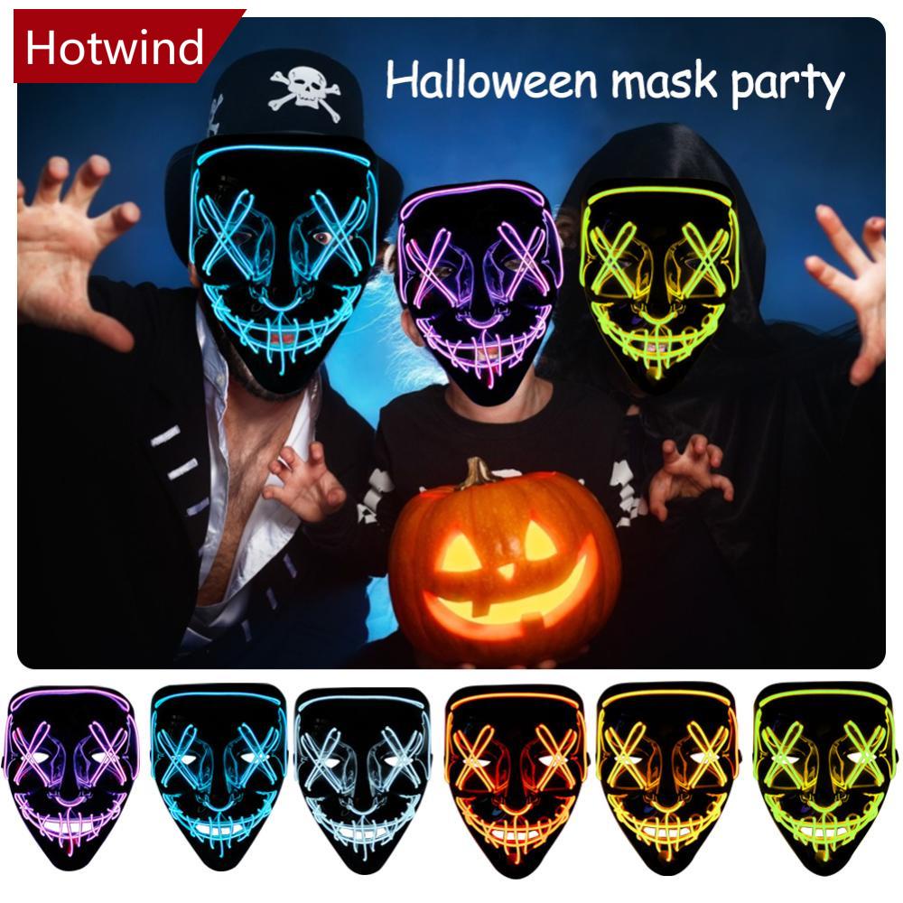 Mặt Nạ Hóa Trang Halloween A3E6 Có Đèn Led Phát Sáng Độc Đáo