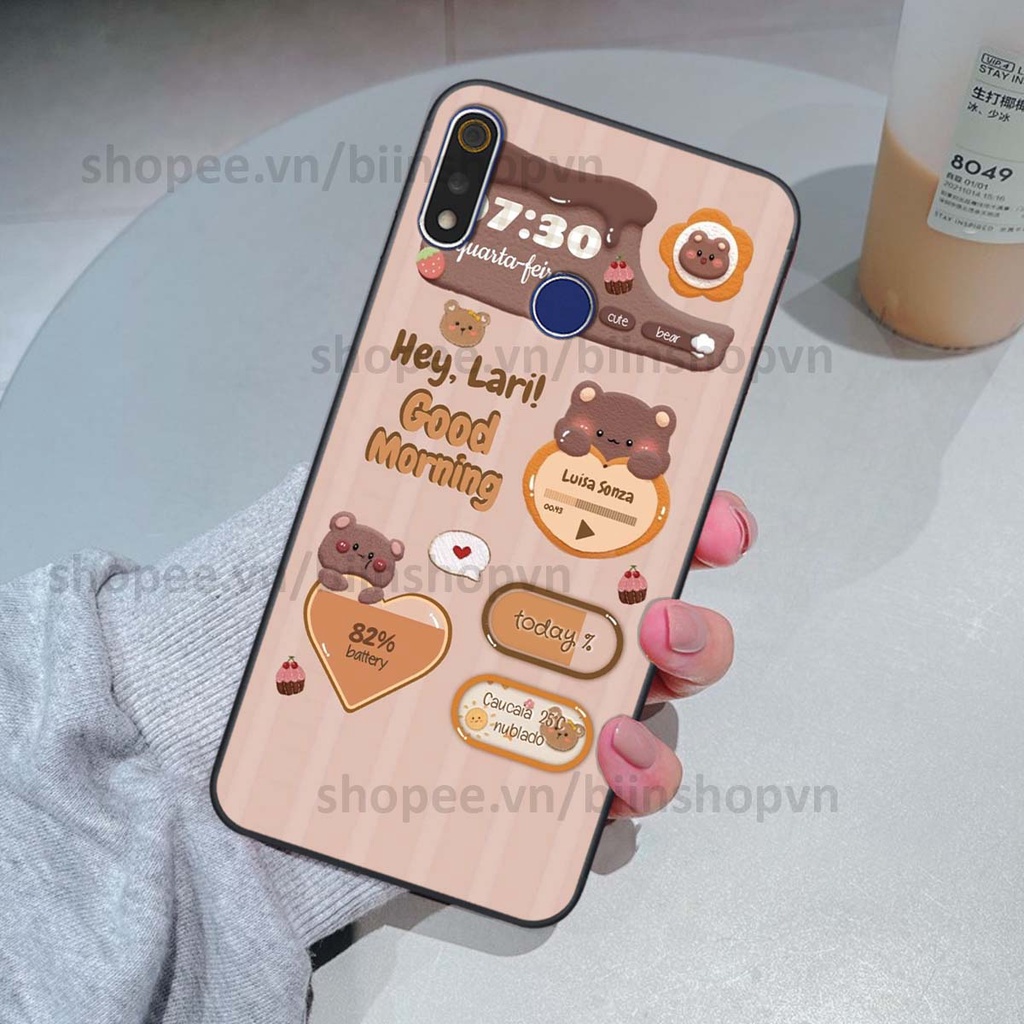 Ốp Realme 3 / 3 Pro in 3D icon gấu nổi siêu xinh, siêu đáng yêu, cá tính phong cách