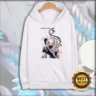 HOT- Áo Khoác Hoodie Nỉ Sans - Undertale màu trắng độc đẹp