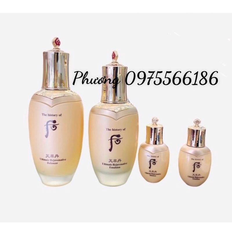 nước hoa hồng sữa dưỡng tái sinh da Whoo Ultimate Rejuvenative ( tách set)