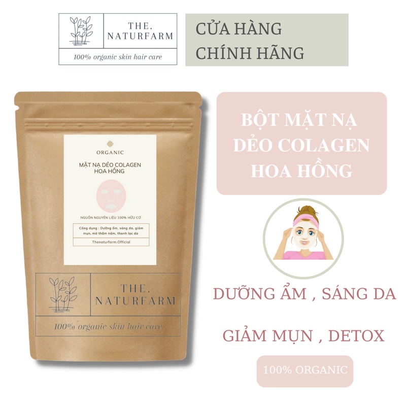 Mặt nạ dẻo colagen hoa hồng cao cấp 100gr dùng trong Spa