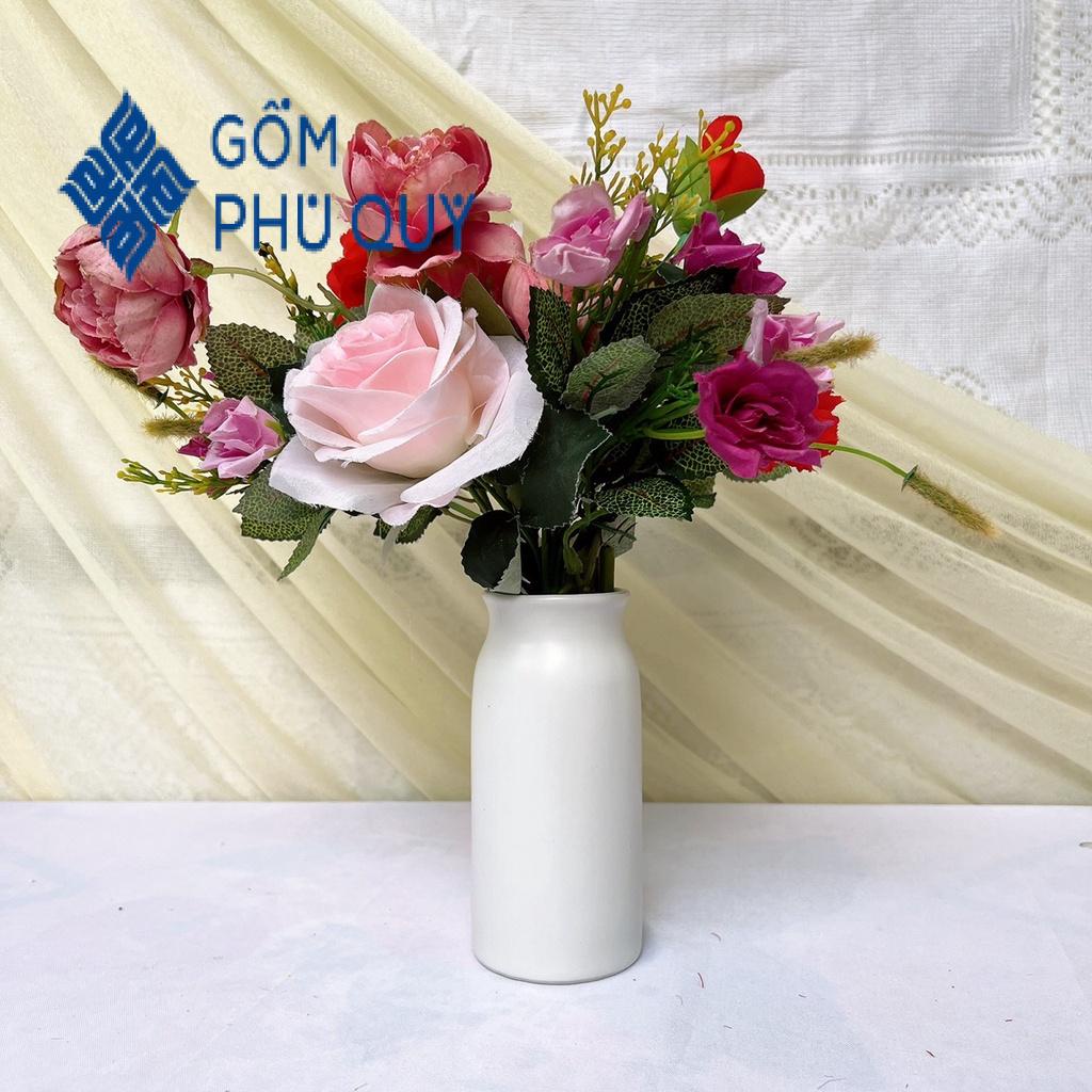 Bình Hoa Decor 🌻 Gốm Sứ Bát Tràng 🌻 Bình Gốm Cắm Hoa,lọ Sake Trơn Trang Trí Gomphuquy Tm32