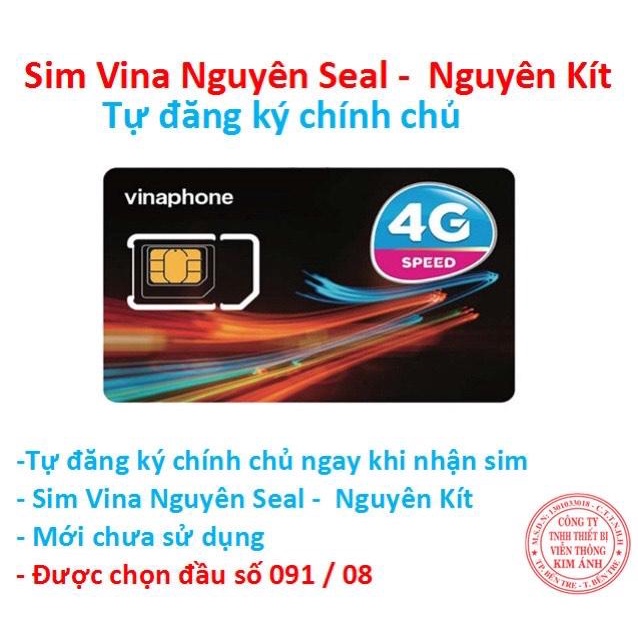 Sim Vinaphone nghe gọi mãi mãi loại nguyên kít, nguyên seal tự đăng ký chính chủ chưa sử dụng mới tinh, Hàng chính hãng