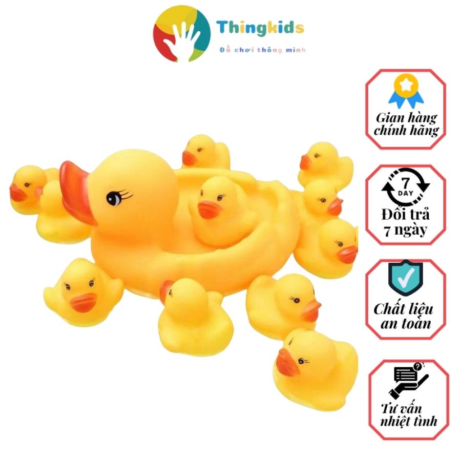 Set 6 con vịt thả bồn tắm bóp kêu chip chip vui nhộn - Thingkids
