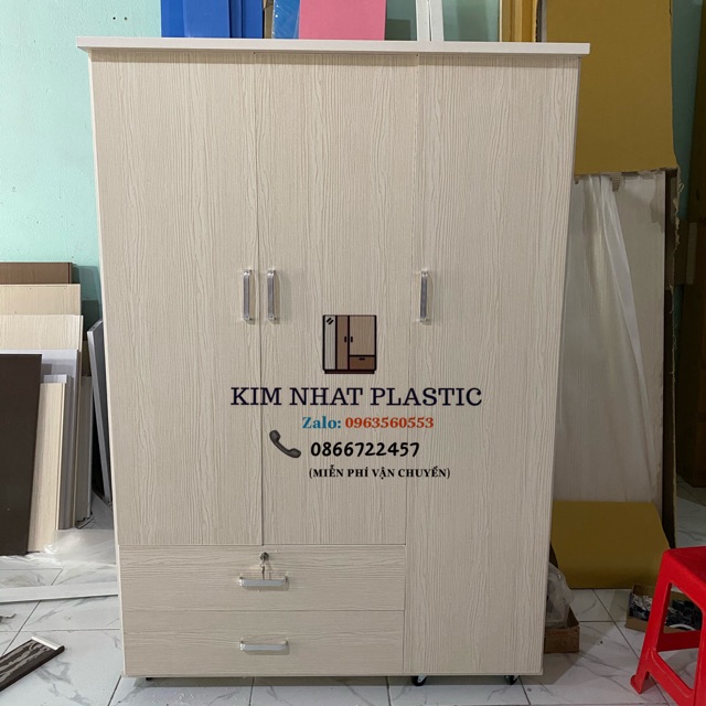 Tủ quần áo nhựa Đài Loan màu gỗ sồi freeship tphcm | BigBuy360 - bigbuy360.vn