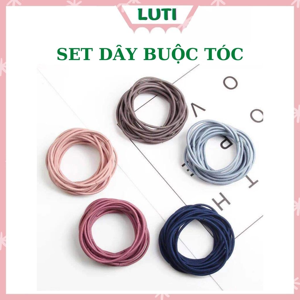 set 10 dây buộc tóc siêu bền