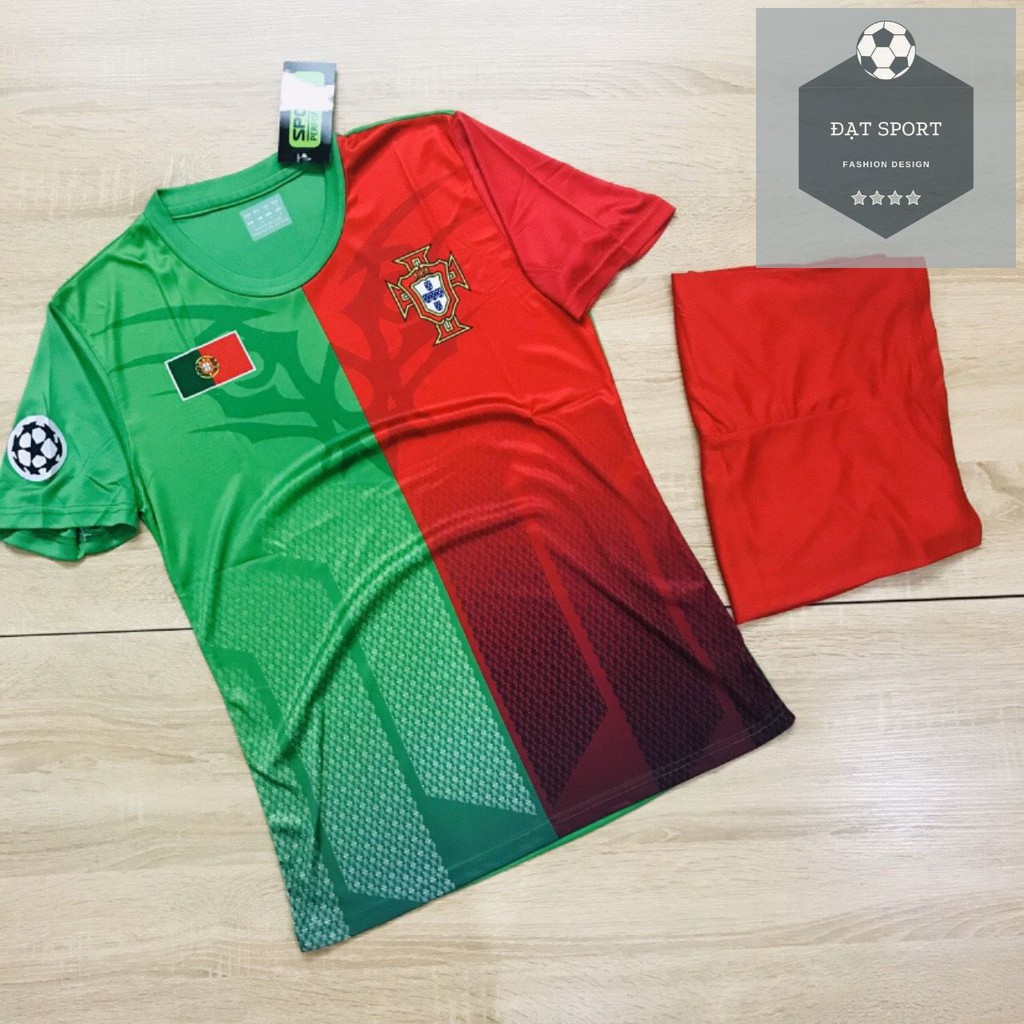 Quần áo bóng đá thun thái cao cấp l1 - Bồ chế ( Đỏ Xanh )