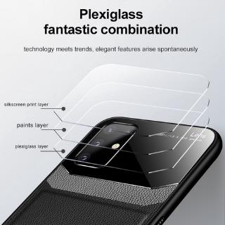 Ốp điện thoại da + acrylic PC cho Samsung Note 10 Lite