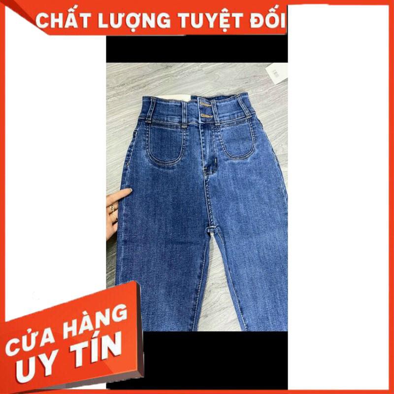 [Mã WASTMAY giảm 15% tối đa 30K đơn 150K] QUẦN JEANS ÔM ĐÁY CAO TÚI U cạp 2 nút- ảnh thật shop chụp | BigBuy360 - bigbuy360.vn