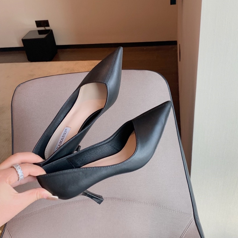 HÀNG FULL BOX CÓ SẴN❤️ Giày da mềm gót nhọn 5cm