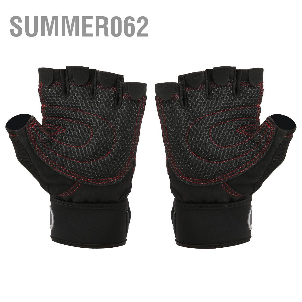 Summer062 Unisex Fitness Anti-Skid Half Finger Gloves for Outdoor Sports Bike Cycling Weight Lifting Workout