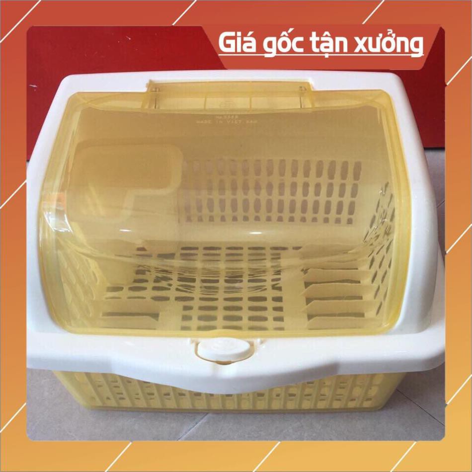 sale Giá úp bát đĩa có nắp đậy và ống cắm đũa tiện dụng nhựa Việt Nhật an toàn sale