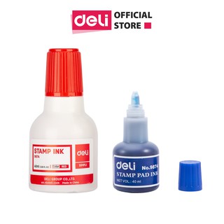Mực dấu 40ml Deli, Đỏ - E9874