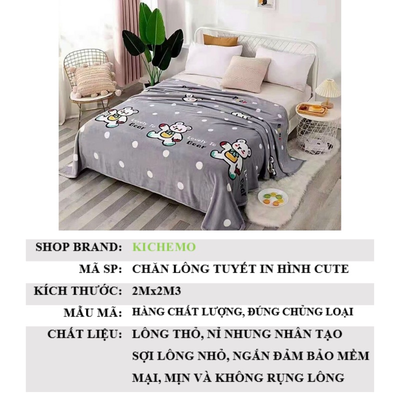 Chăn lông tuyết Chăn mỏng hè thu Kichemo - KLT