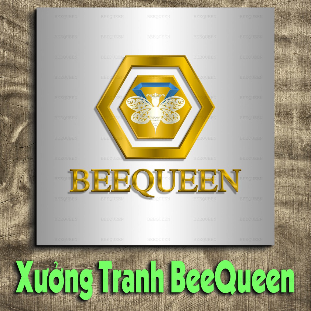 Xưởng Tranh BeeQueen - Xưởng Tranh Treo Tường Đẹp BeeQueen - Tranh Logo BeeQueen Size Lớn