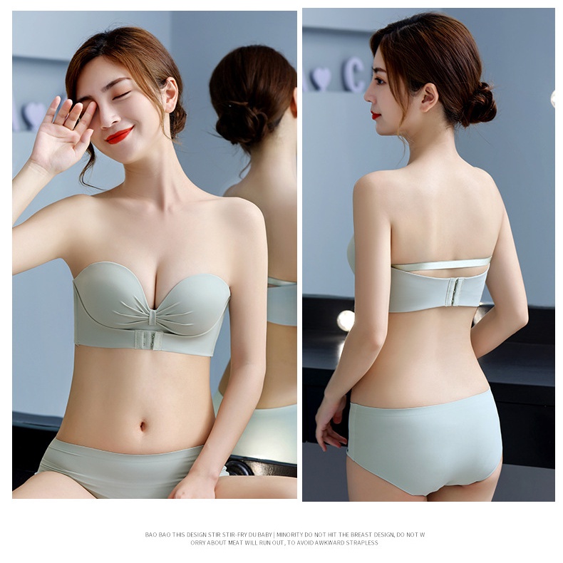 Áo Ngực Không Dây, Áo Lót Nữ Chất Su Không Gọng Cài Trước Chống Tụt, Mút Vừa VALICA A585