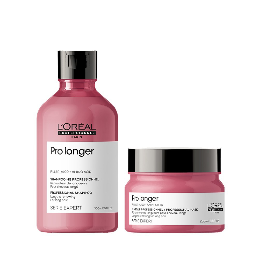 Combo gội và mặt nạ giảm gãy rụng, dưỡng dài và dày tóc L'Oréal Pro Longer