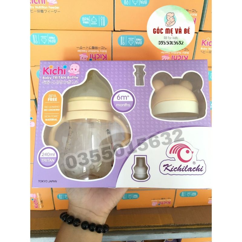 BÌNH SỮA TRITAN 2 TRONG 1  + TẶNG CHỔI CỌ ỐNG DUNG TÍCH 240ML CHO BÉ