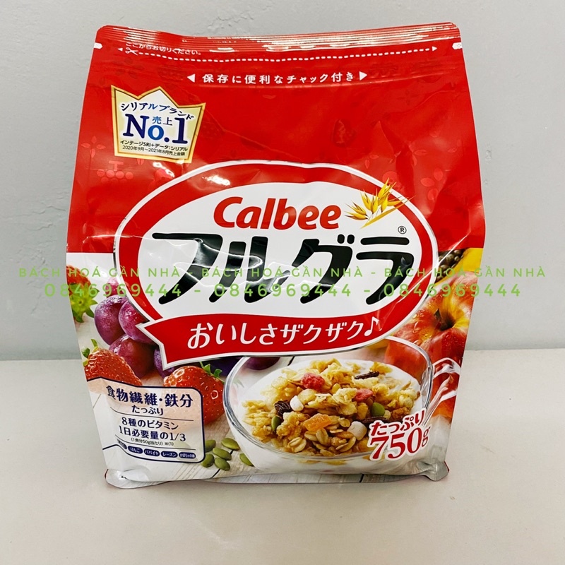 Ngũ Cốc Calbee đỏ nội địa Nhật Bản gói 750g