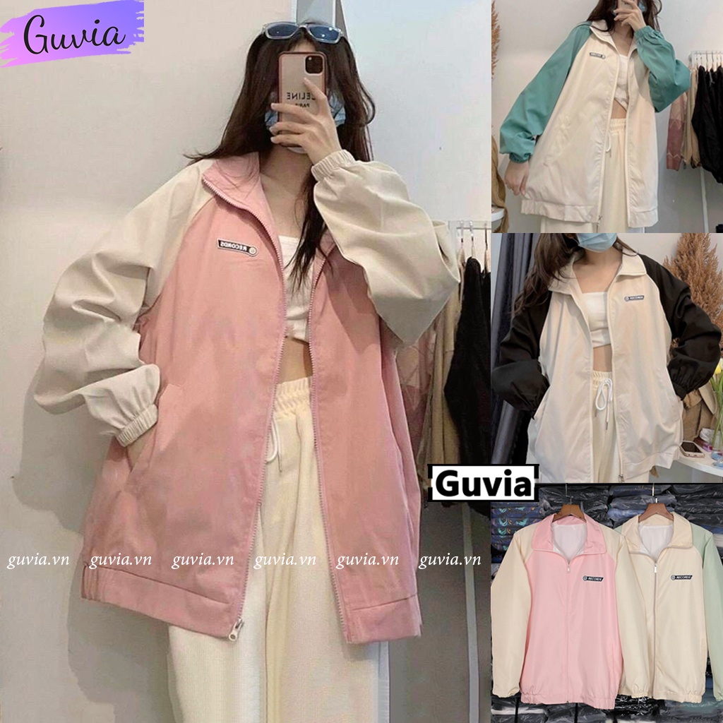 Áo Khoác Bomber Dù RECORDS Nam Nữ Ulzzang Unisex Kiểu Form Rộng 2 Lớp Jacket - GUVIA