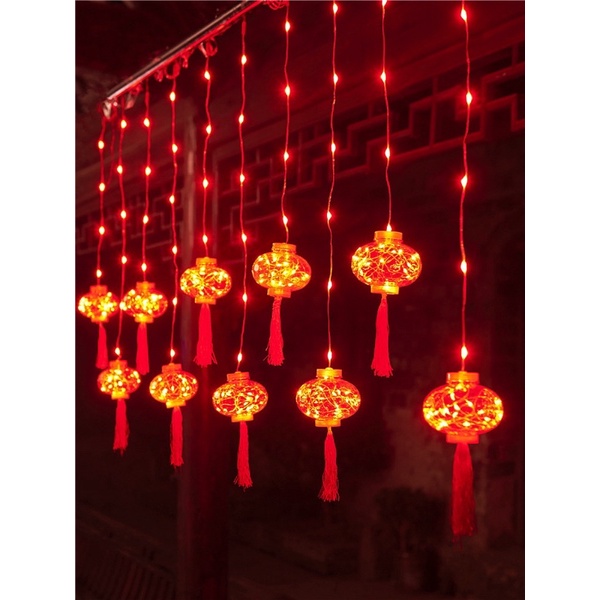 Đèn lồng đỏ trang trí Tết. Đèn decor, trang trí nhà cửa.