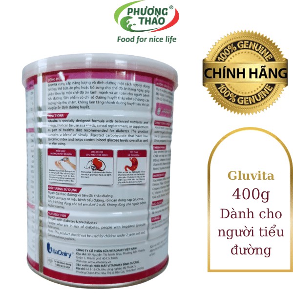 Combo 3 Lon Sữa Gluvita 400g  Date 2024