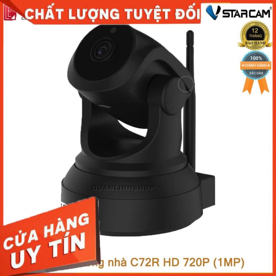 (giá khai trương) Camera giám sát Wifi IP hồng ngoại ban đêm Vstarcam C72R HD 720P (1MP) kèm thẻ 64GB