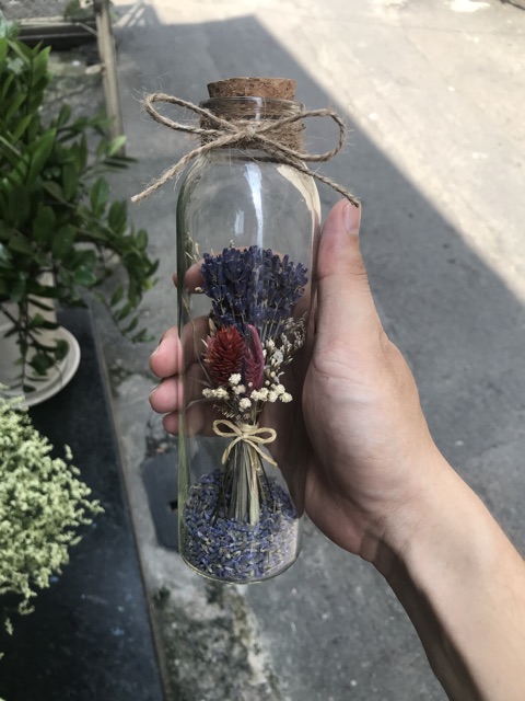 Chai thuỷ tinh hoa lavender, lọ hoa lavender khô | BigBuy360 - bigbuy360.vn