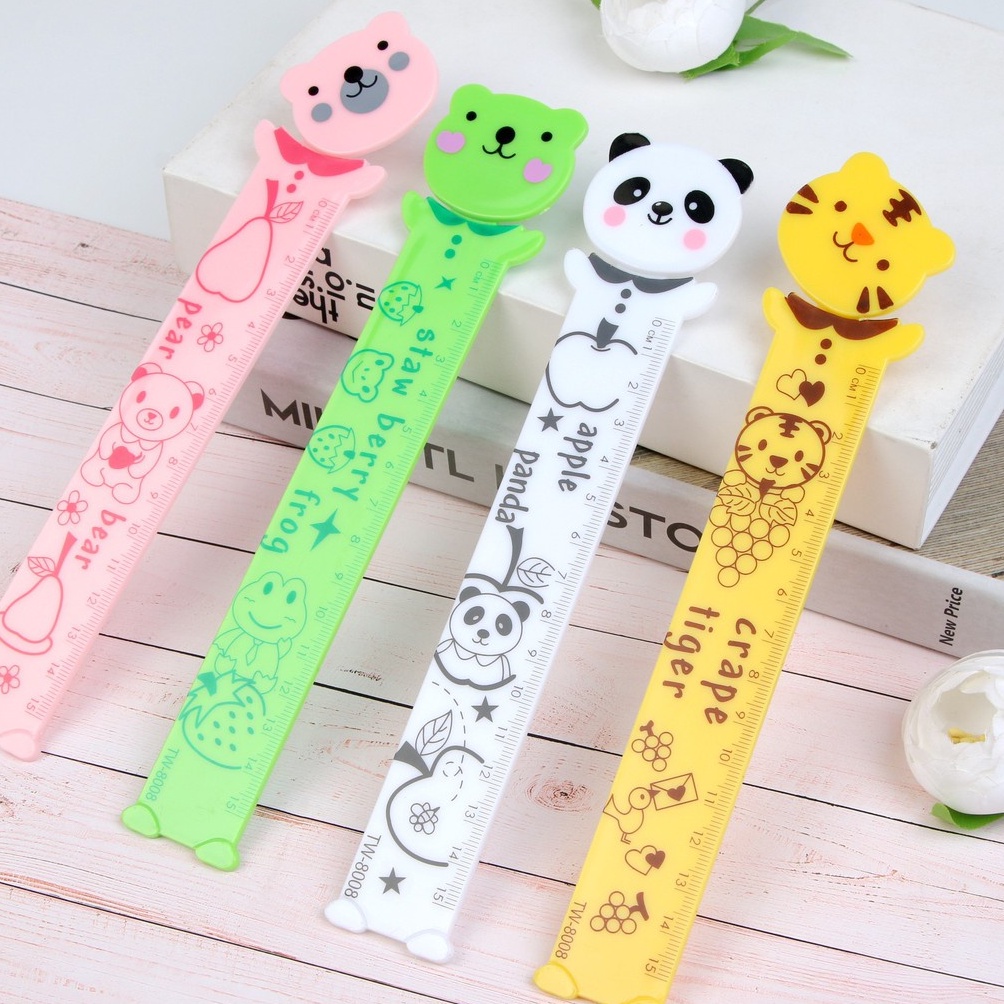 Combo 2 cây thước kẻ thú dễ thương 15cm