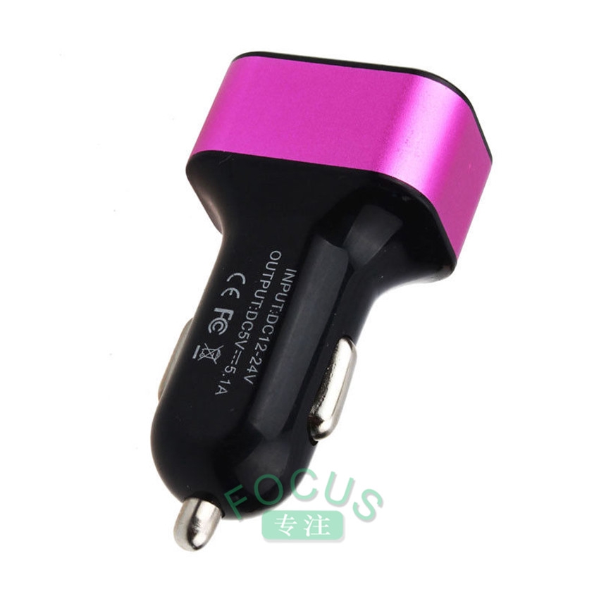 Củ Sạc Trên Ô Tô Dc 12v 24v 3 Cổng Usb Cho Iphone Samsung (Focus)