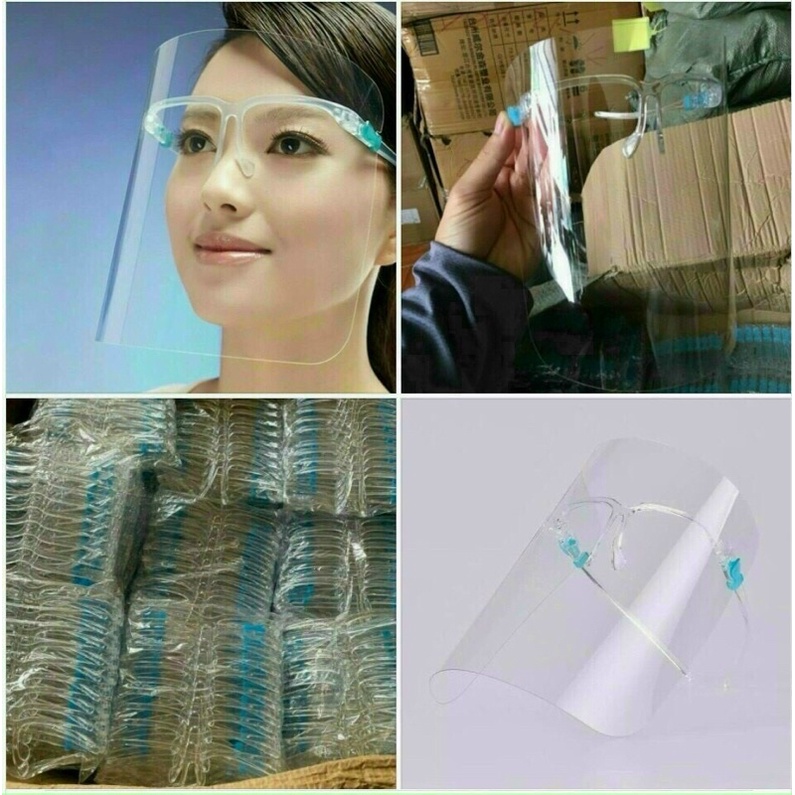 Tấm chắn bụi, Kính bảo hộ chống giọt bắn chống dịch, kính chống bụi đi đường loại đội đầu | BigBuy360 - bigbuy360.vn