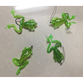 Phụ kiện câu cá -Bịch 5 nhái mềm giả câu cá lóc, cá trê
