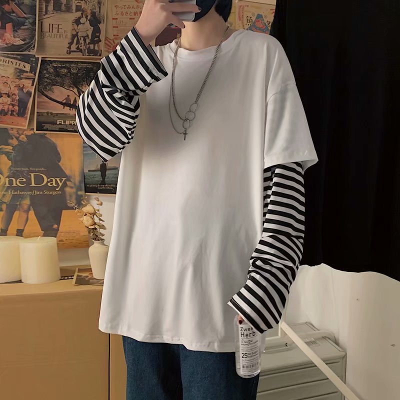 Áo thun tay dài cổ tròn dáng rộng in chữ size s-3xl thời trang cho nam và nữ