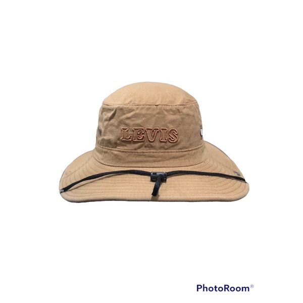 Mũ vành kaki thêu logo LE VIS , nón vành gấp gọn tiện lợi