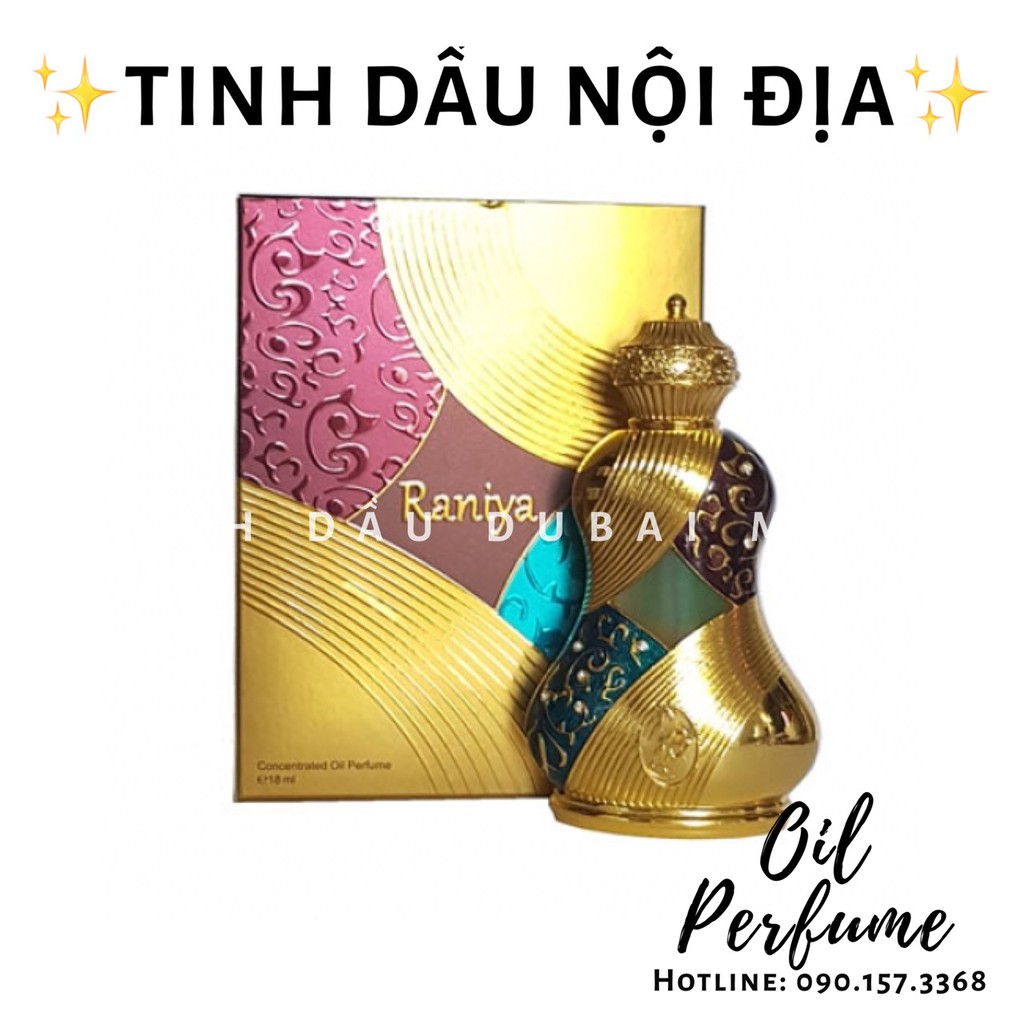 【NEW】☣ Tinh dầu nước hoa Dubai Raniya | Thế Giới Skin Care