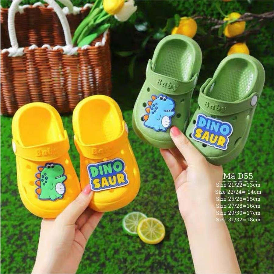 Sục cho bé trai bé gái LIMIBABY dép khủng long vàng xanh cute đi trong nhà đi biển chống trơn cho trẻ em 1-5 tuổi D55