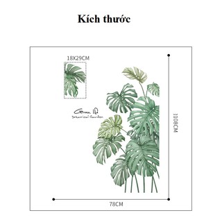 [Hàng đẹp]Decal dán tường khóm cọ B12