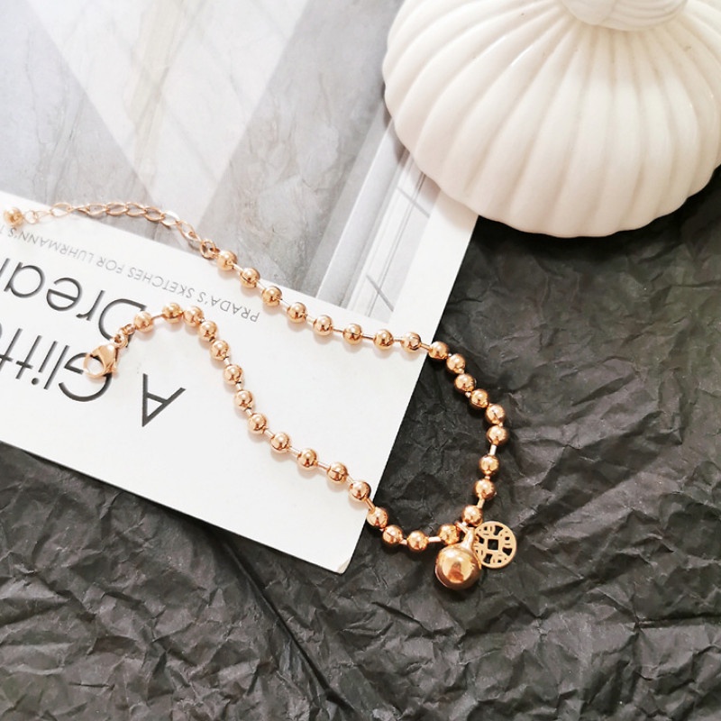 Lắc Tay Nữ Dây Bi Lục Lạc Titan Ko Đen TT 4154