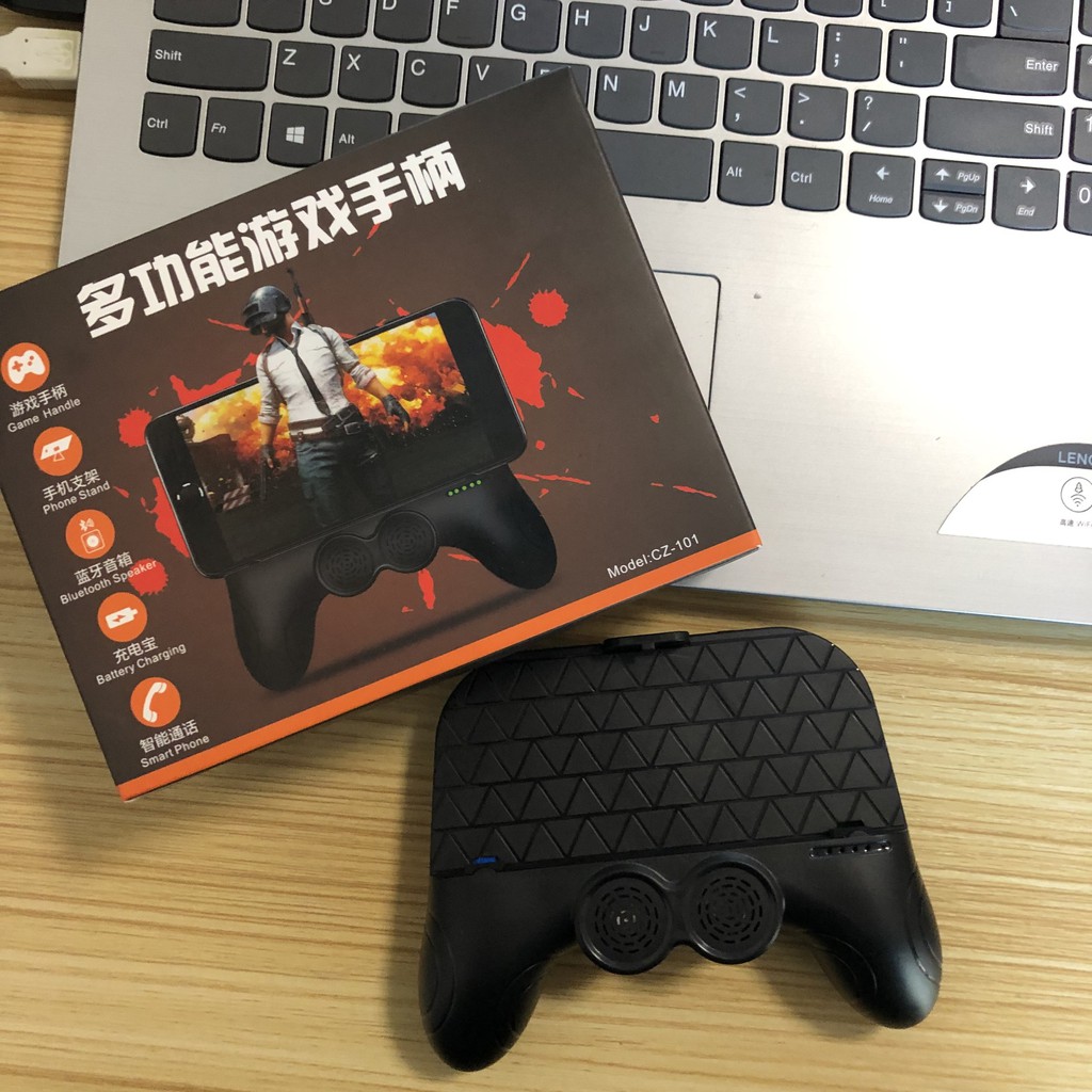 Tay Cầm Chơi Game Huqu CZ101 Kết Hợp Loa Và Sạc Dự Phòng.